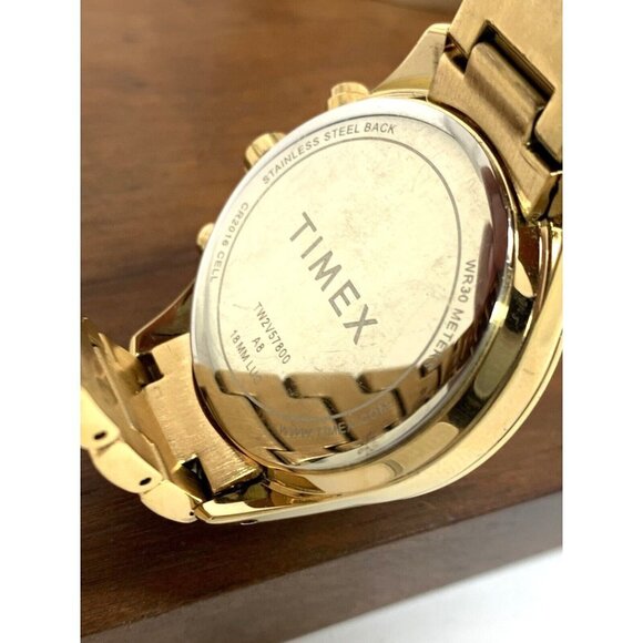 Timex Women's Watch TW2V57800 Quartz Chronograph Gold Dial Stainless Ste… - Picture 6 of 14
